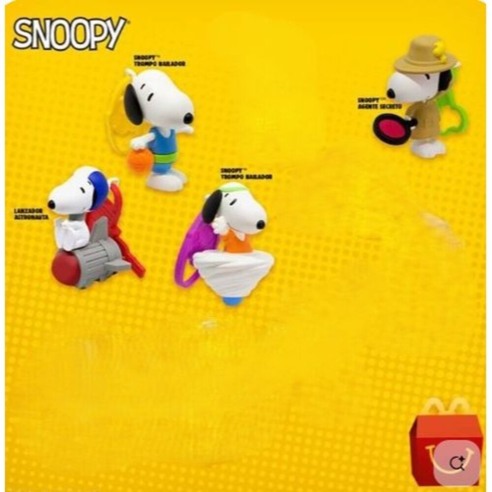 Snoopy Peanuts McDonald's Toys 2018 Lot 4: Astronaut Secret Agent Baseball NIP
